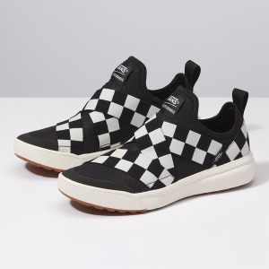 Vans Bayan Kaykay Ayakkabısı Mega Check UltraRange Gore Siyah/Beyaz | 50838-223